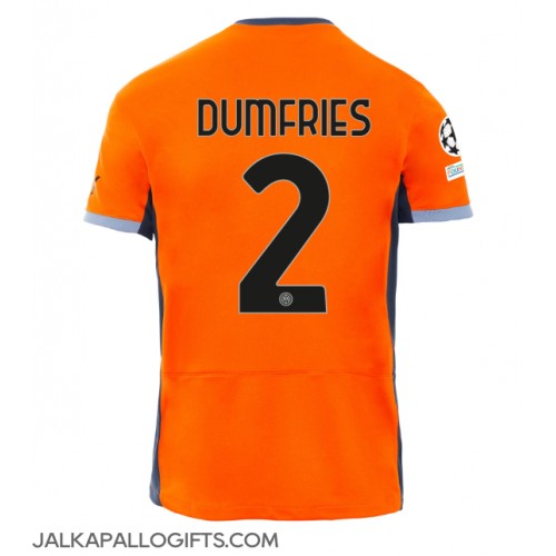 Inter Milan Denzel Dumfries #2 Kolmaspaita 2023-24 Lyhythihainen